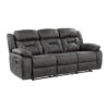 9989GY-3 Double Reclining Sofa