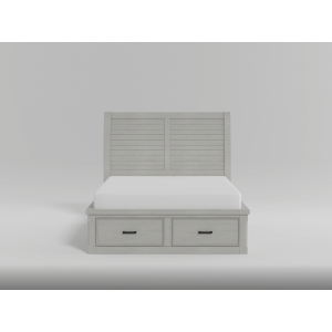 HE-1337-1  Queen Platform Bed with Storage Footboard and Side Rails