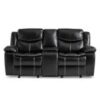 8230BLK Seating-Bastrop Collection 2pc Set: Sofa, Love