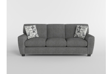 9538DGY Seating-Isabel Collection 2pc Set: Sofa, Love