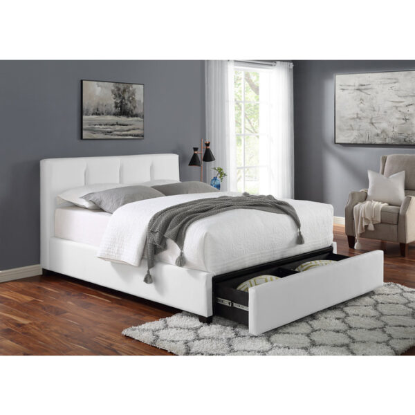 *(4) E. KING PLFM BED W/FB DRW