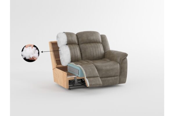 9479SDB-SC Seating-Centeroak Collection 3-Piece Reclining Sectional ...