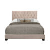 KING BED W/BEIGE FABRIC