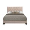 KING BED W/BEIGE FABRIC