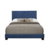 KING BED W/BLUE FABRIC