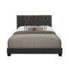SH215DGR-1 QUEEN BED W/DARK GREY FABRIC