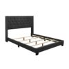 SH215DGR-1 QUEEN BED W/DARK GREY FABRIC