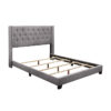 KING BED W/GREY FABRIC