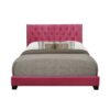 KING BED W/PINK FABRIC