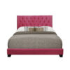 KING BED W/PINK FABRIC