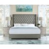 UPHL PU QUEEN BED, SILVER