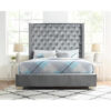 UPHL VELVET EK BED, GRAY