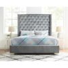 UPHL VELVET EK BED, GRAY