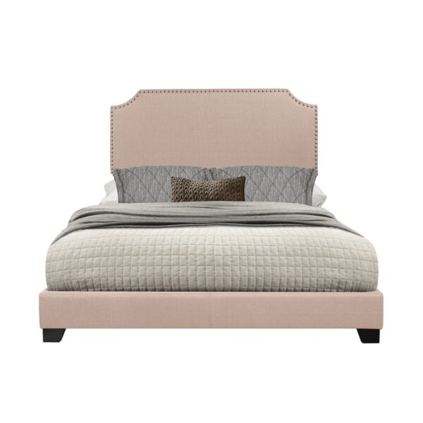 HE-SH235BGE-1  QUEEN BED W/BEIGE FABRIC,3A