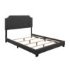 KING BED W/DARK GREY FABRIC,3A