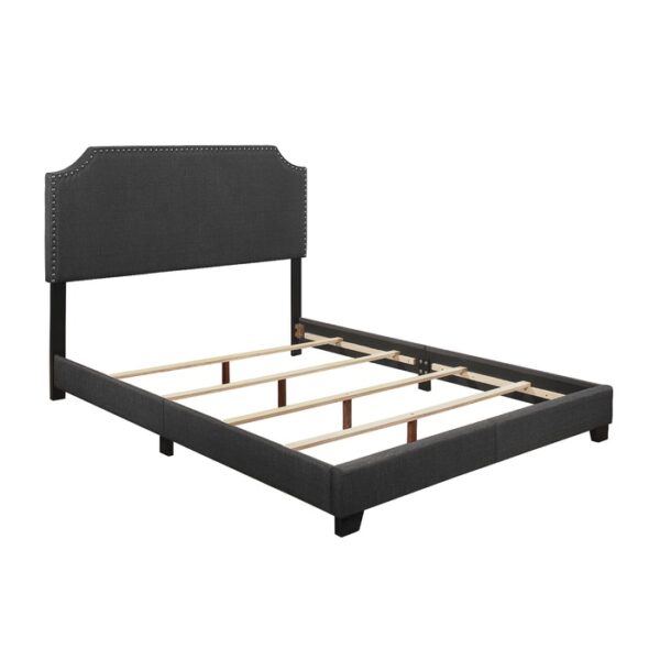 KING BED W/DARK GREY FABRIC,3A