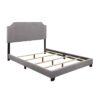 KING BED W/GREY FABRIC,3A