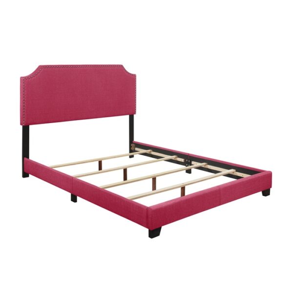 KING BED W/PINK FABRIC,3A