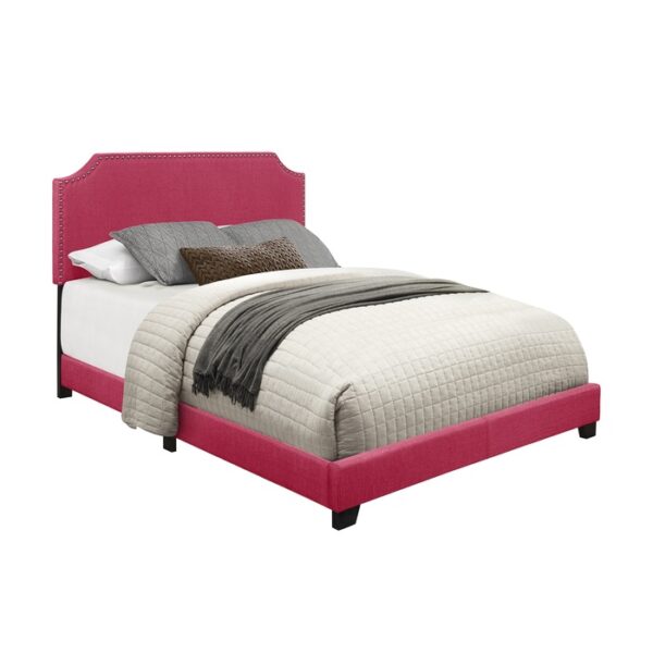 HE-SH235PNK-1  QUEEN BED W/PINK FABRIC,3A