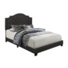 HE-SH255DGR-1  QUEEN BED W/DARK GREY FABRIC