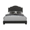 HE-SH255DGR-1  QUEEN BED W/DARK GREY FABRIC