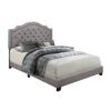 HE-SH255GRY-1  QUEEN BED W/GREY FABRIC