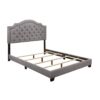 HE-SH255GRY-1  QUEEN BED W/GREY FABRIC