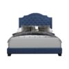 KING BED W/BLUE FABRIC