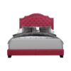 HE-SH255PNK-1  QUEEN BED W/PINK FABRIC