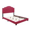 HE-SH255PNK-1  QUEEN BED W/PINK FABRIC