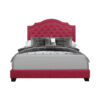 HE-SH255PNK-1  QUEEN BED W/PINK FABRIC