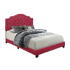HE-SH255PNK-1  QUEEN BED W/PINK FABRIC