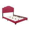 HE-SH255PNK-1  QUEEN BED W/PINK FABRIC