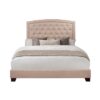 HE-SH275BGE-1  QUEEN BED W/BEIGE FABRIC