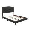 HE-SH275DGR-1  QUEEN BED W/DARK GREY FABRIC