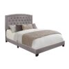 HE-SH275GRY-1  QUEEN BED W/GREY FABRIC