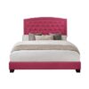 KING BED W/PINK FABRIC