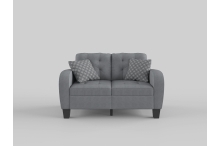 8202GRY Seating-Sinclair Collection 2pc Set: Sofa, Love