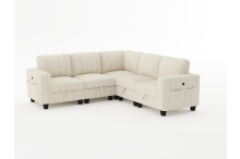 9650BE Seating-Walterboro Collection 5-Piece Sectional with Stora...