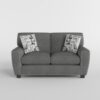 9538DGY Seating-Isabel Collection 2pc Set: Sofa, Love