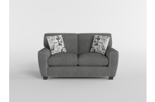 9538DGY Seating-Isabel Collection 2pc Set: Sofa, Love