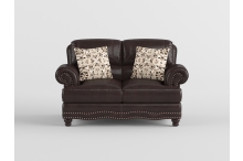 9268BRW Seating-Milford Collection 2pc Set: Sofa, Love