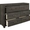 2145NP Bedroom Edina Collection 4pc Set (QB+NS+DR+MR)