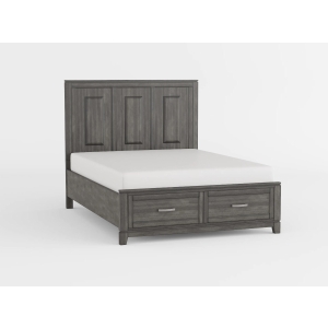 HE-1450-1  Queen Platform Bed with Footboard Storage