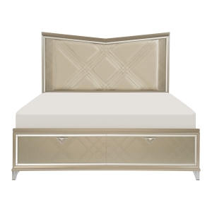 K BED W/ FB STRGE & LED, CHA
