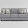 9648GY Seating-Bradford Collection 2pc Set: Sofa, Love