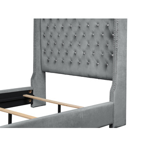 UPHL VELVET EK BED, GRAY