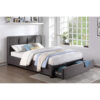 HE-1632GH-1DW  Queen Platform Bed with Storage Footboard