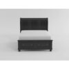 HE-1714BK-1  Queen Sleigh Platform Bed with Footboard Storage