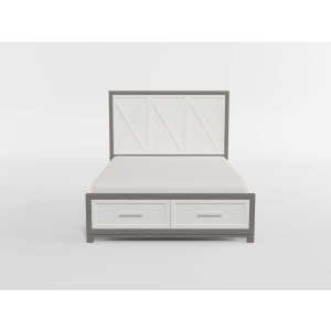 HE-1366-1  Queen Platform Bed with Footboard Storage